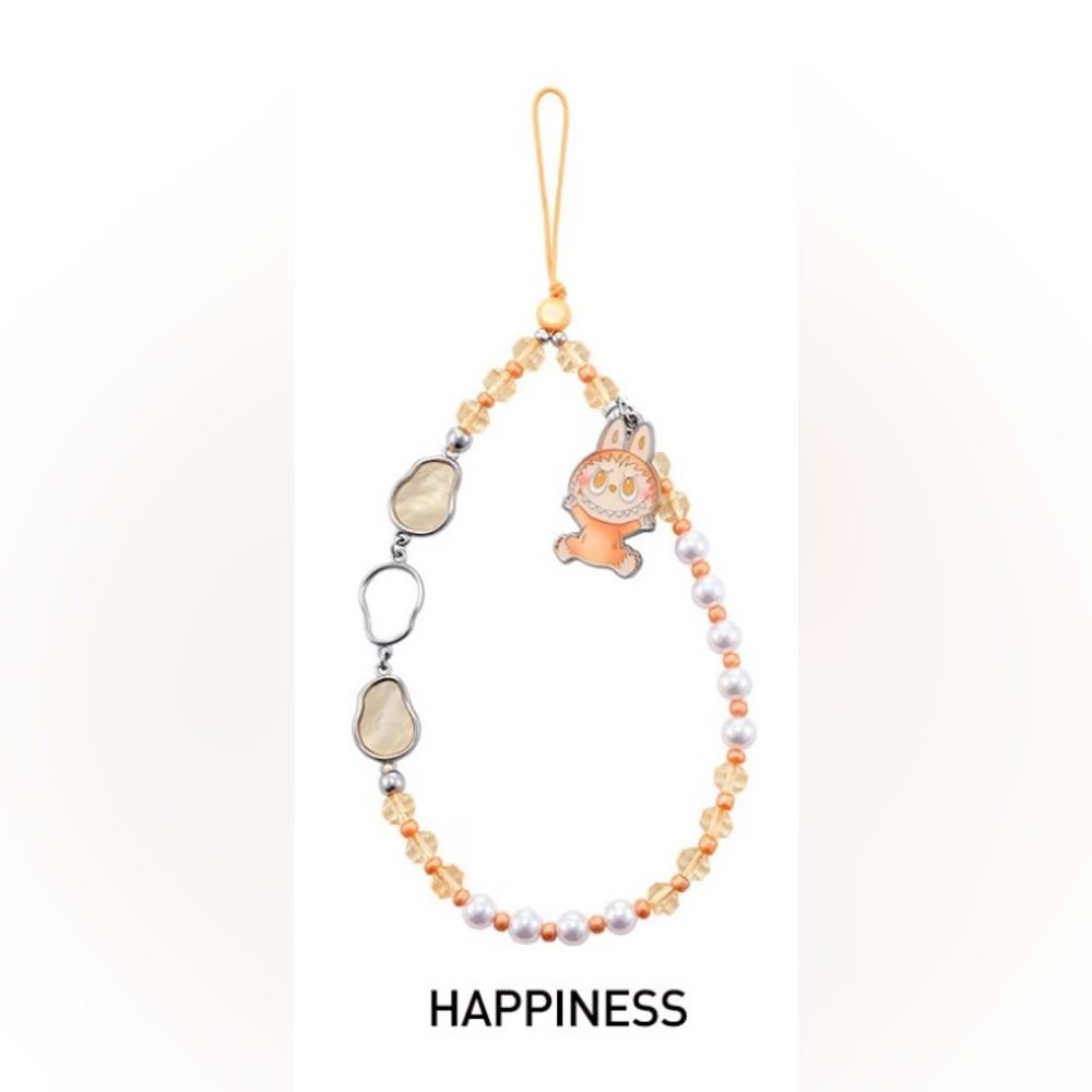 BNIB THE MONSTERS BIE Phone Charm 💛HAPPINESS💛 Labubu Authentic Stocking Stuffer